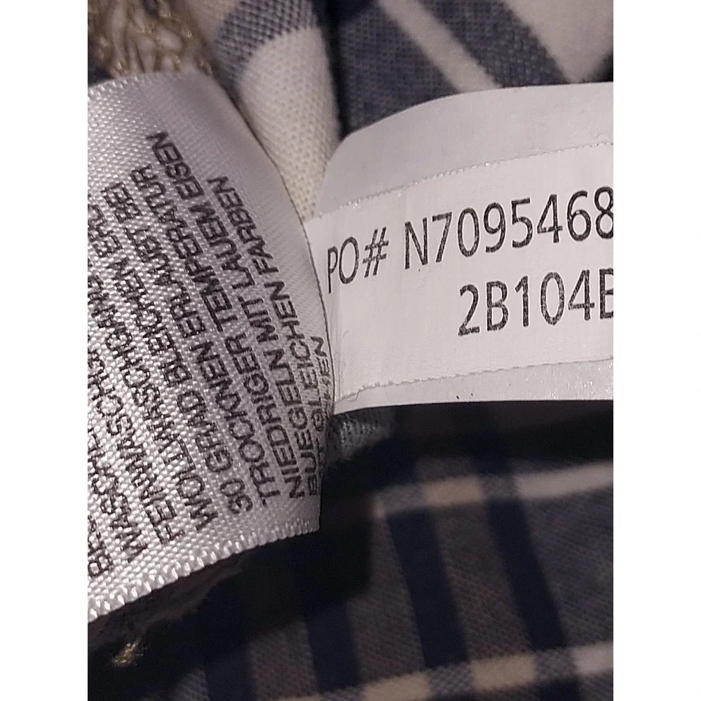 Nautica‎ Mens 33 Shorts Blue Plaid Cotton Flat Front